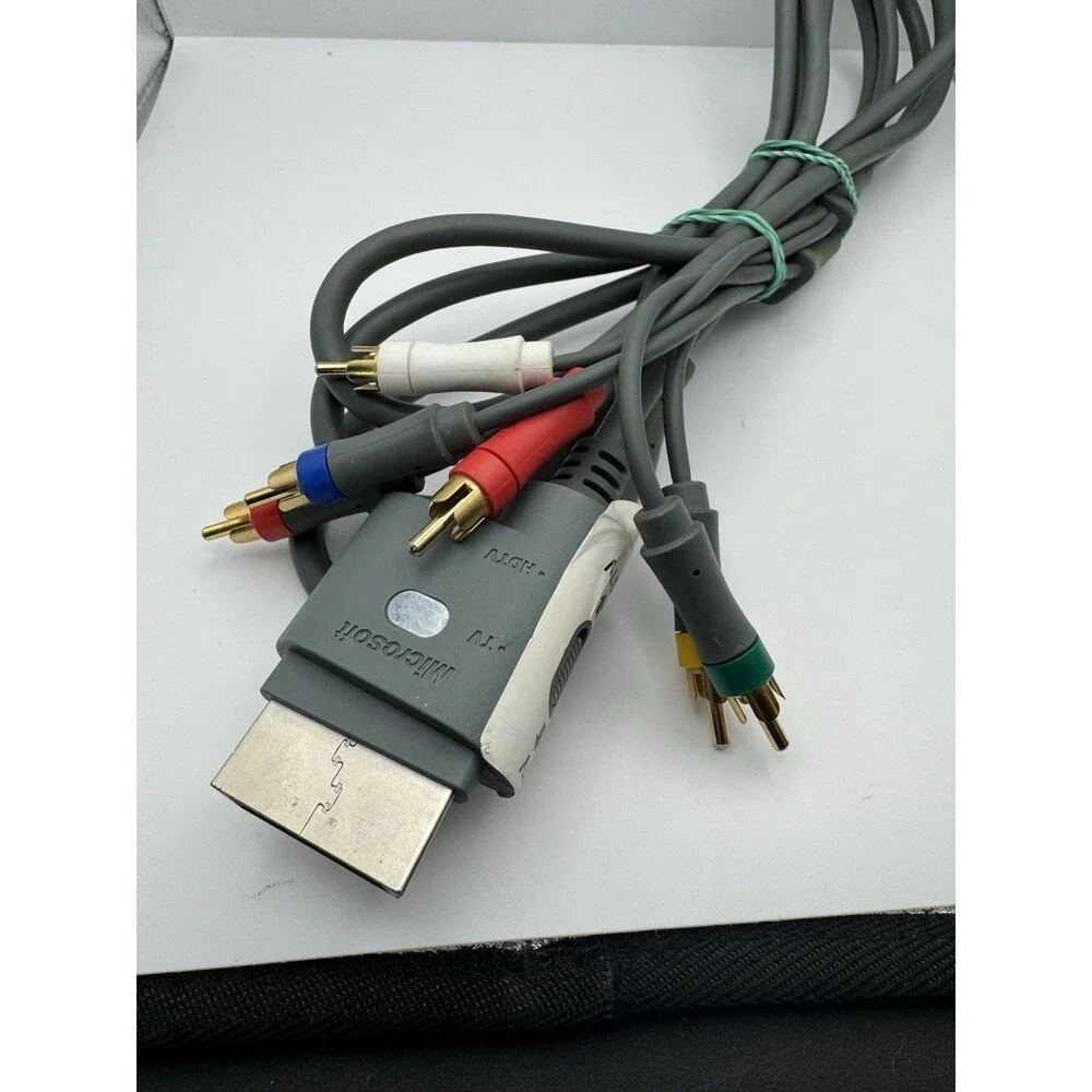 Official Microsoft XBOX 360 COMPONENT HDTV TV AV Cable plus RCA Cable UNTESTED